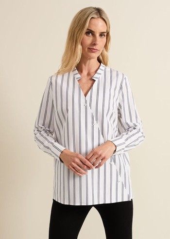 Phase Eight Ashlyn Asymmetric Striped Shirts White Australia | RM6945813